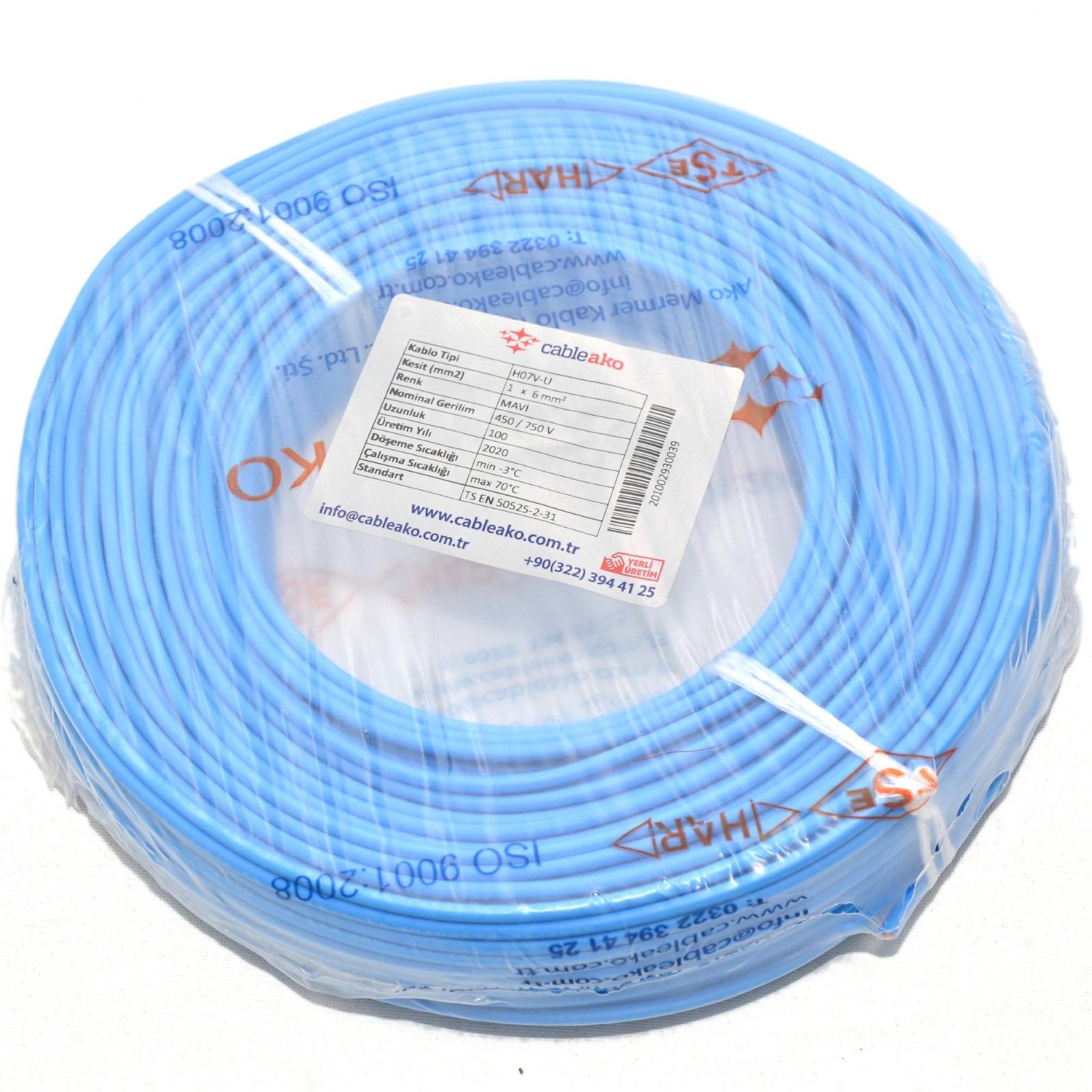 6 MM NYA MAVİ KABLO