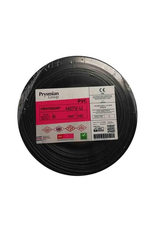 6 MM NYA SİYAH PİRELLİ KABLO
