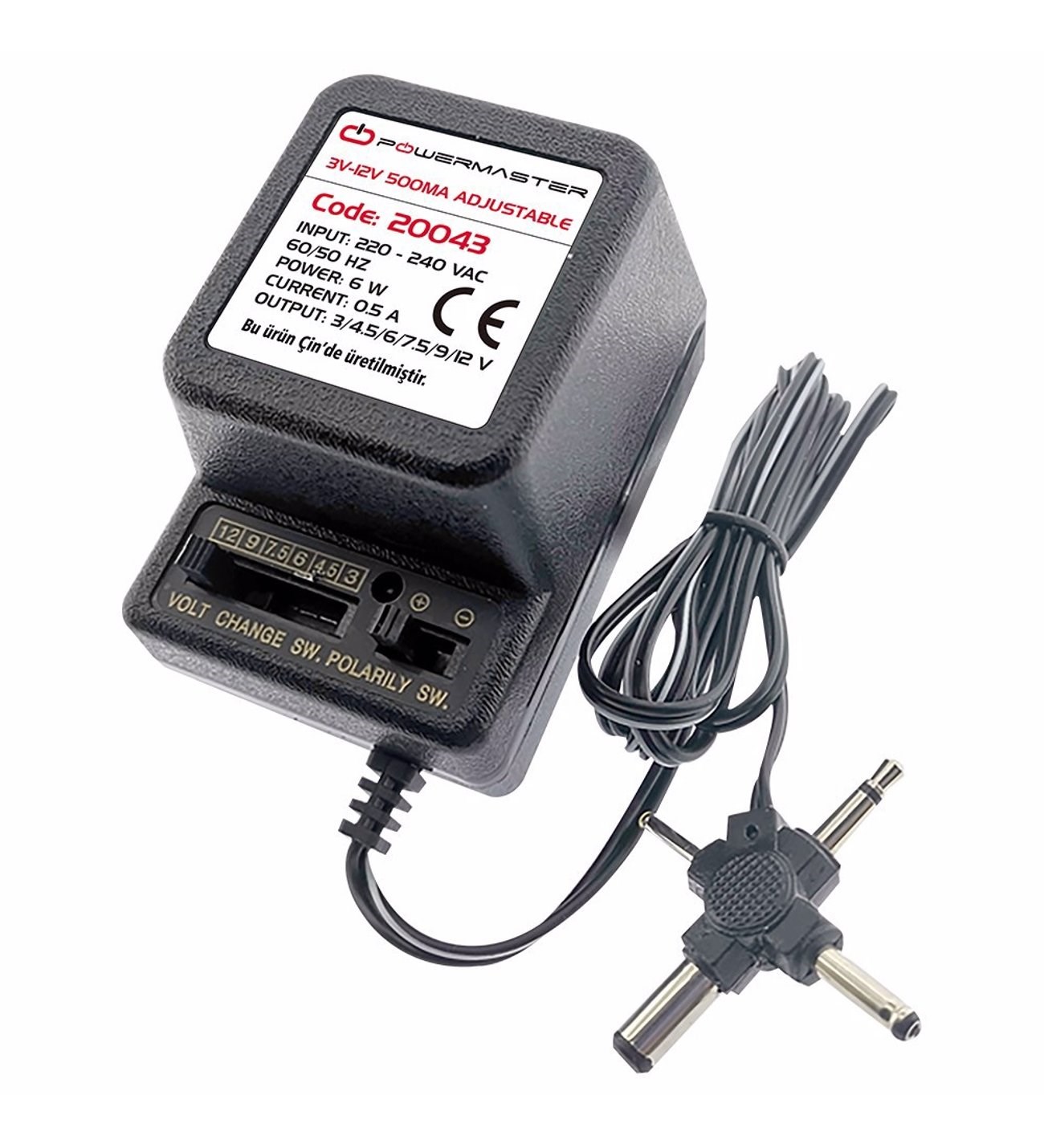 ADAPTOR AYARLI3/4,5/5/6/7,5/9/12VDC 1000MA