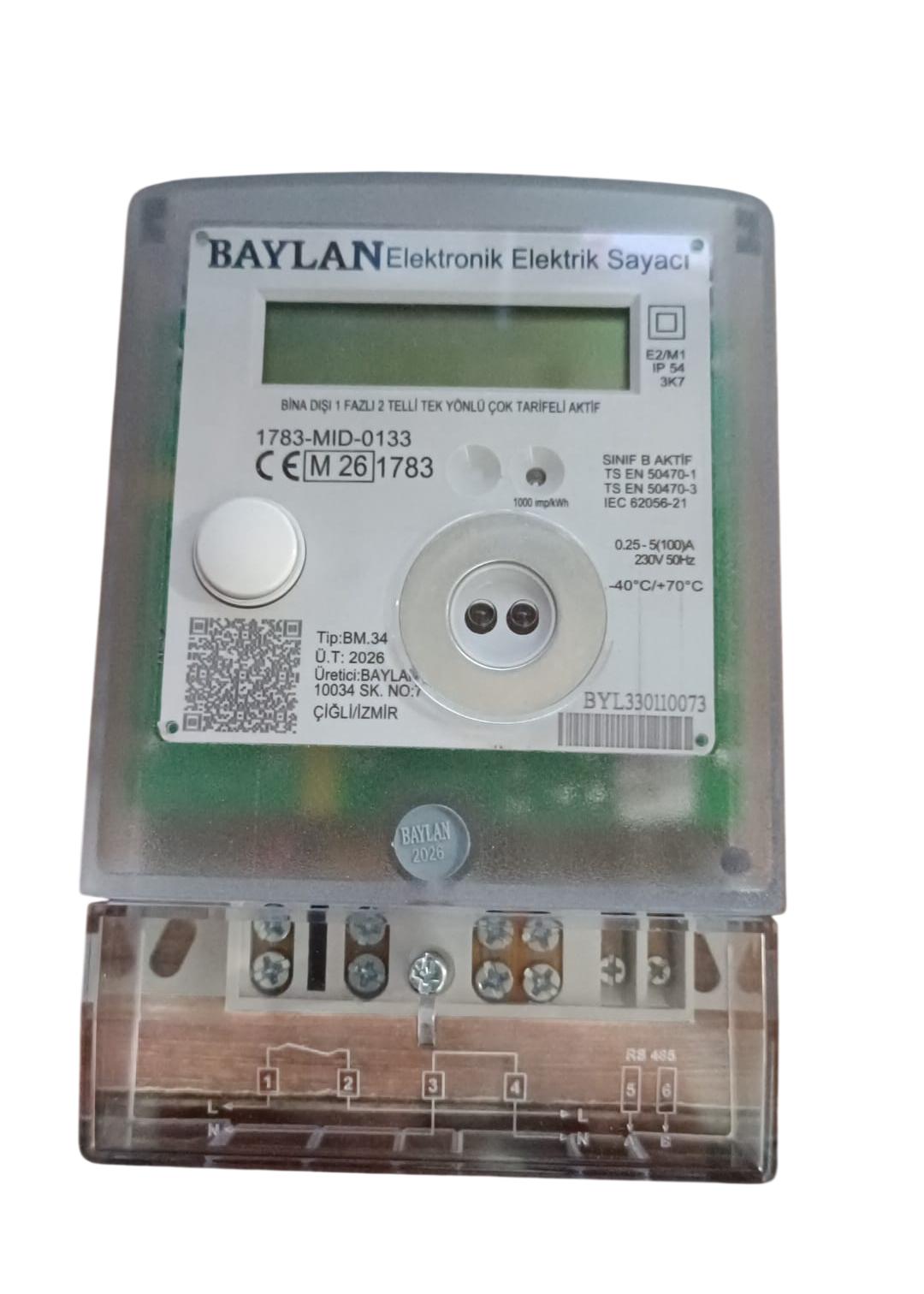 BAYLAN MONOFAZE  DİJ.ELEKTRİK SAYACI HABERLEŞMELİ