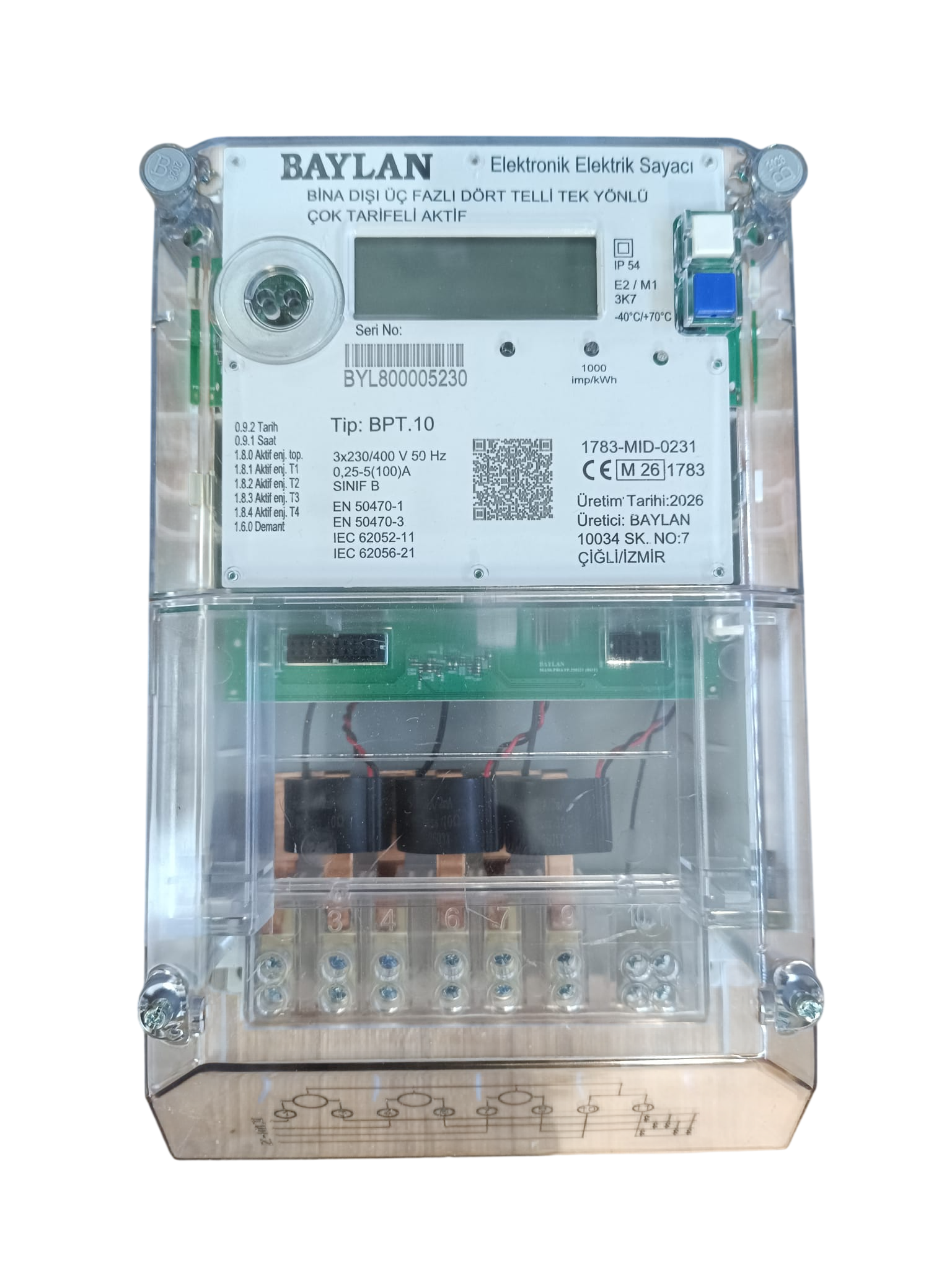 BAYLAN TRİFAZE ELEKTRİK SAYACI PRO