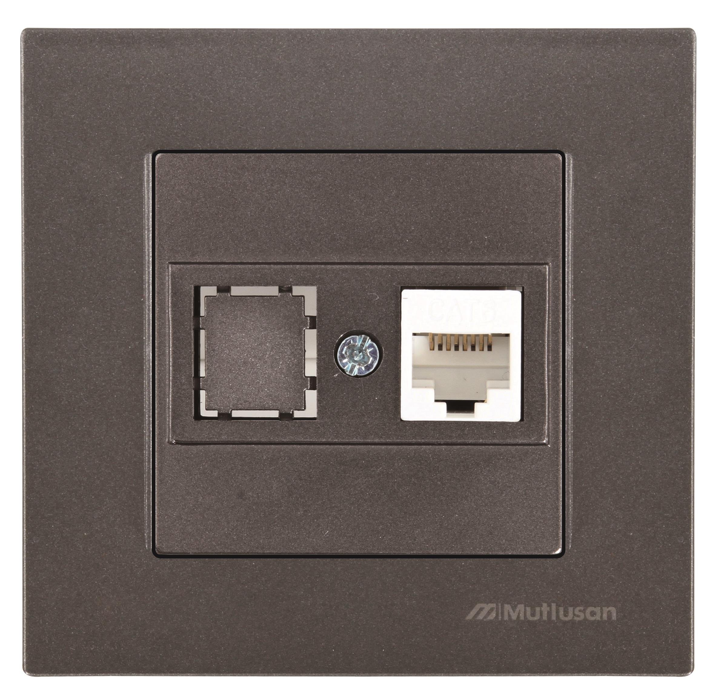 DATA PRİZİ 1*RJ45 CAT6 RİTA FÜME