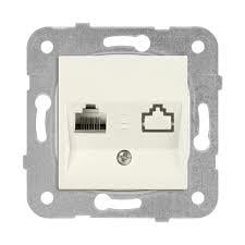 KARRE TEKLİ DATA PRİZİ(RJ45 CAT6)KREM