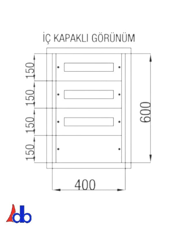 SIVA ALTI SİGORTA DAĞITIM PANO 40*60*14 45 sigorta