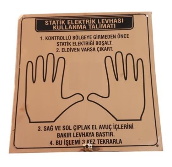 STATİK TOPRAKLAMA LEVHASI ÇİFT EL
