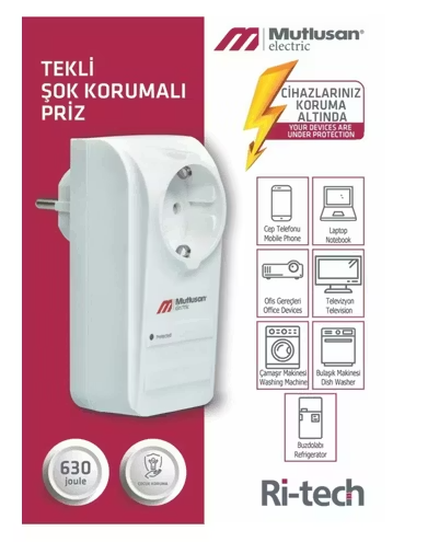 TEKLİ ŞOK KORUMALI PRİZ