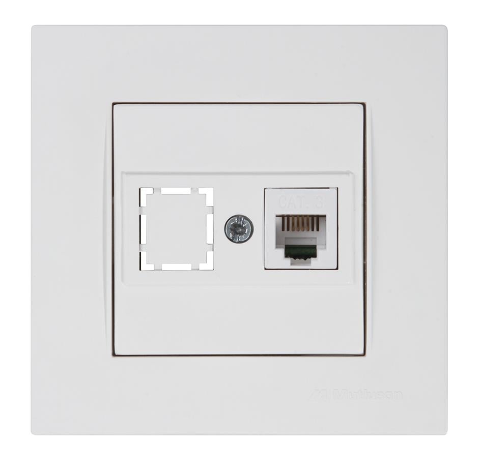 TELEFON PRİZİ 1*RJ12 RİTA BEYAZ (CAT3)
