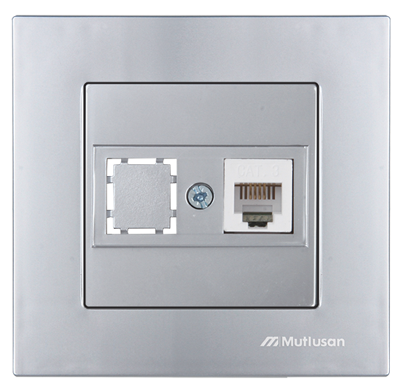 TELEFON PRİZİ 1*RJ12 RİTA İNOX (CAT3)