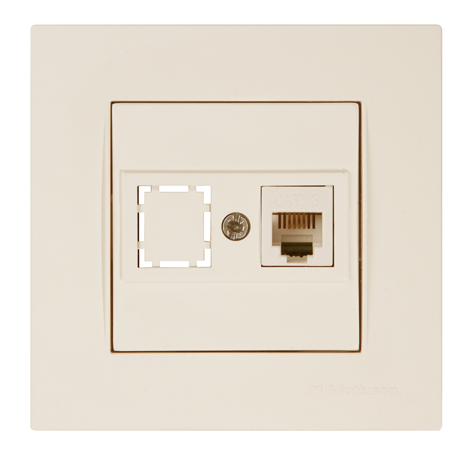TELEFON PRİZİ 1*RJ12 RİTA KREM (CAT3)