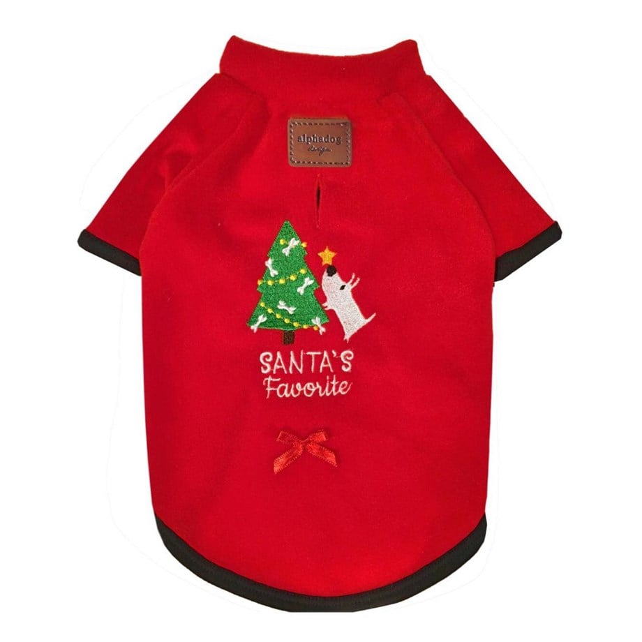 Alphadog Design New Year Köpek Yılbaşı Kazak Kırmızı