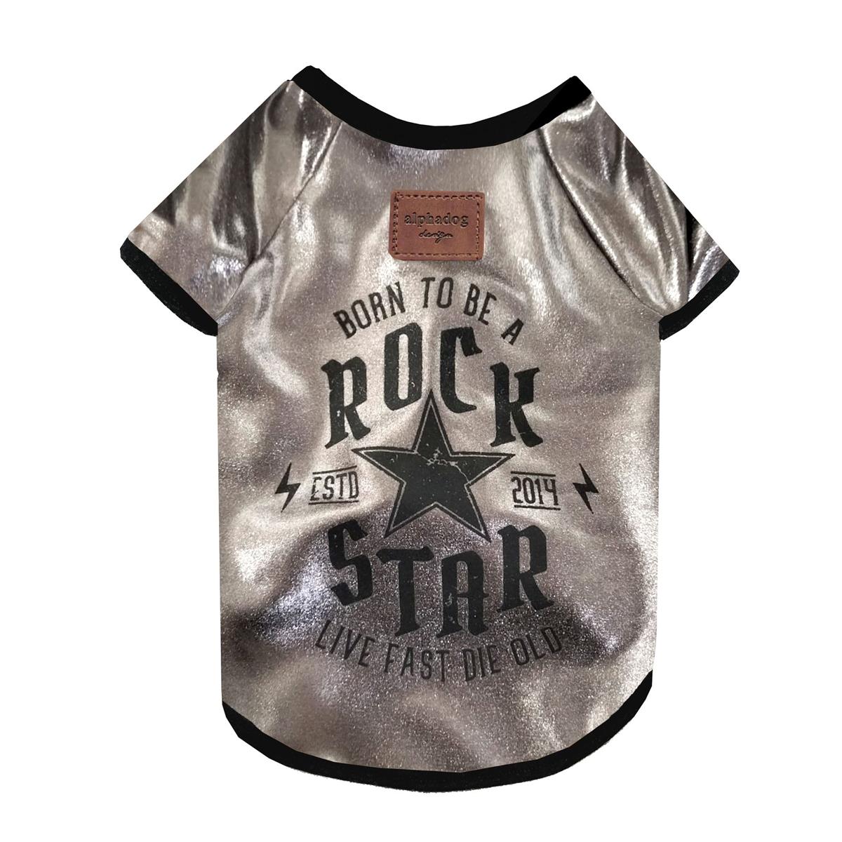 Alphadog Design Rockstar Silver Köpek T-Shirt