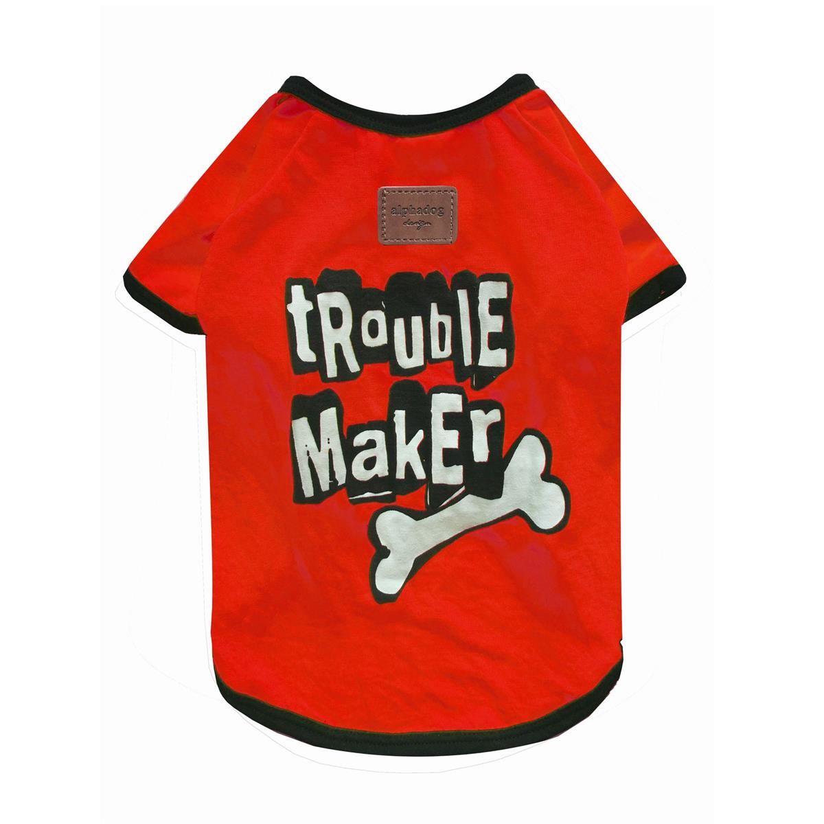 Alphadog Design Trouble Maker Kırmızı Köpek T-Shirt