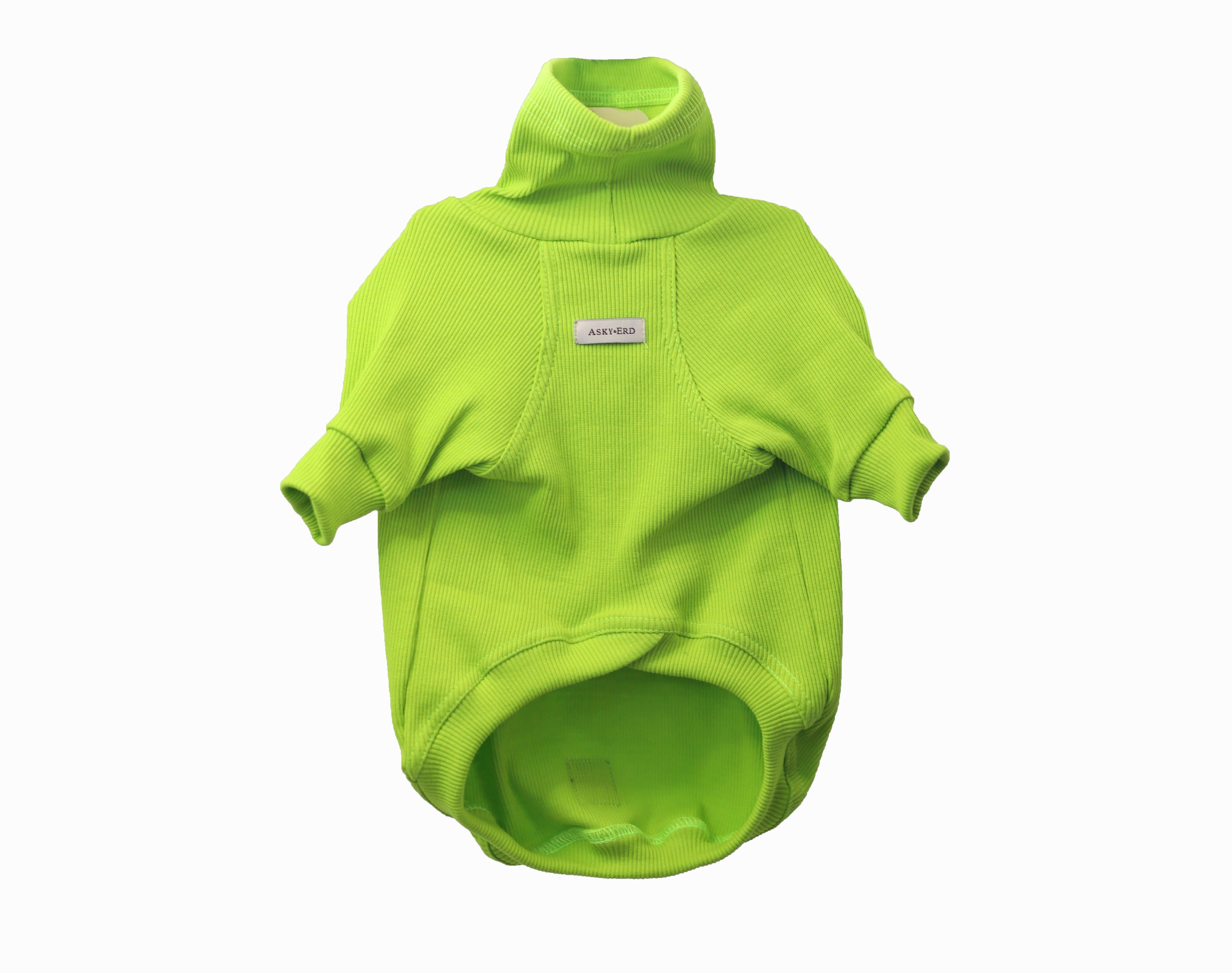 Asky and Erd Turtleneck Tshirt | Lime Köpek Sweatshirt
