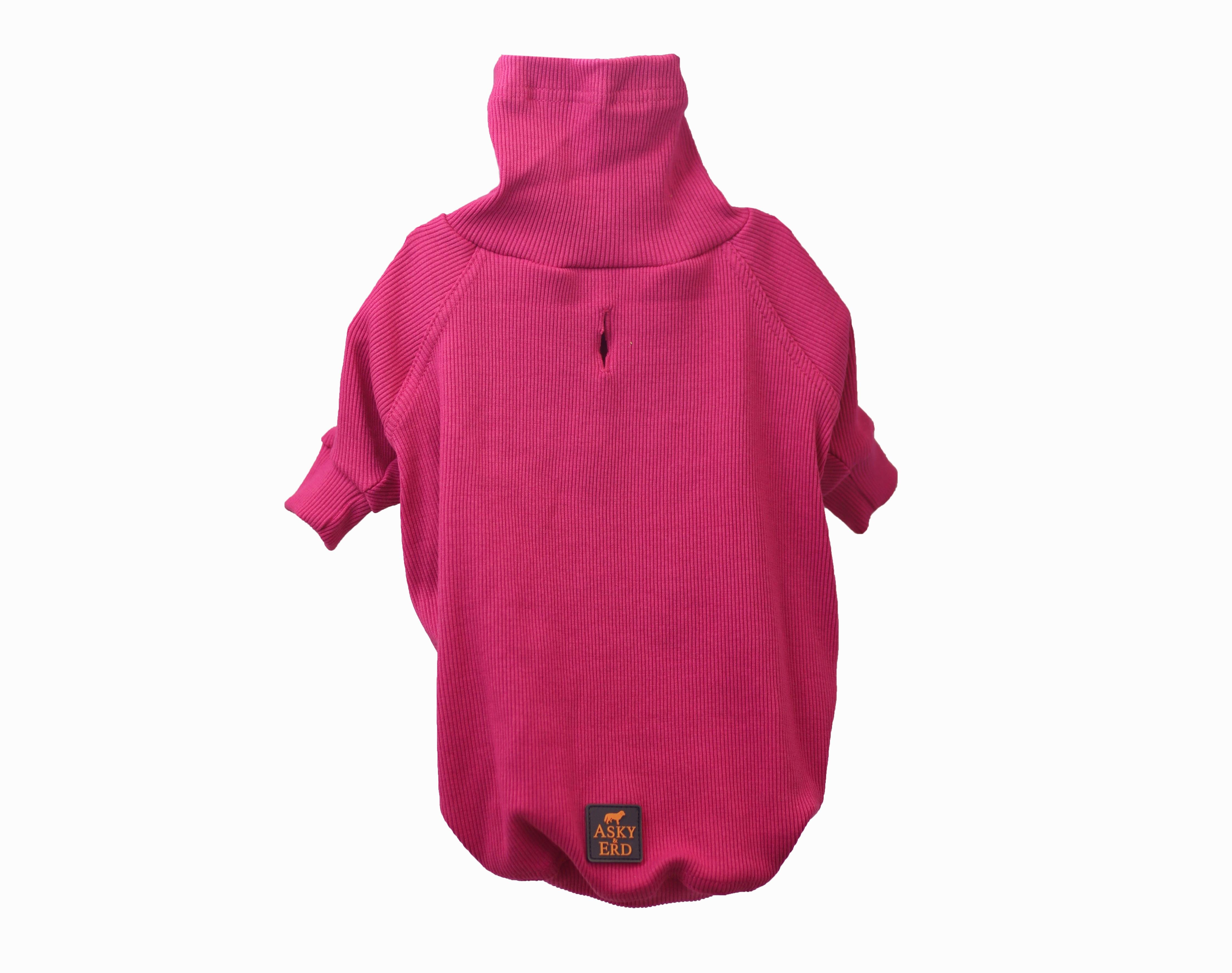 Asky and Erd Turtleneck Tshirt | Magenta Köpek Sweatshirt