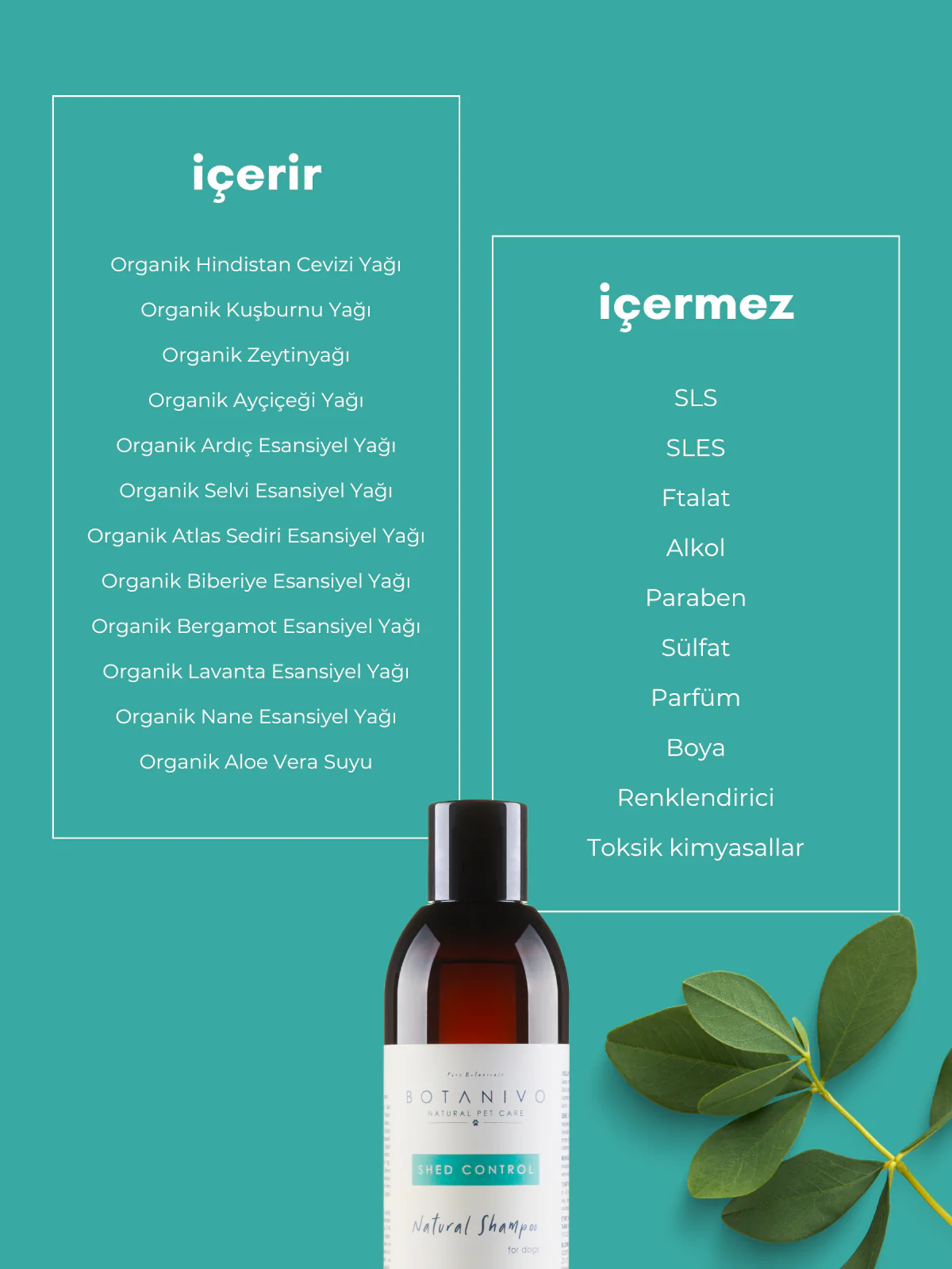Botanivo Tüy Dökülmelerine Karşı Yoğun Bakım Köpek Şampuanı / Omega 3-6-9 Yağları + E Vitamini 250ml