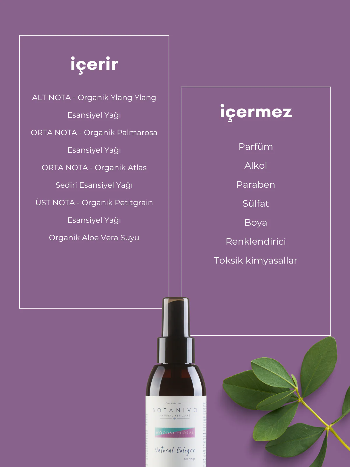 Botanivo Woodsy Floral Tazeleyici Doğal Köpek Kolonya