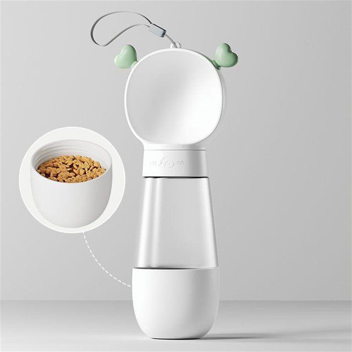 DolcePets Taşınabilir Mama ve Su Kabı Beyaz