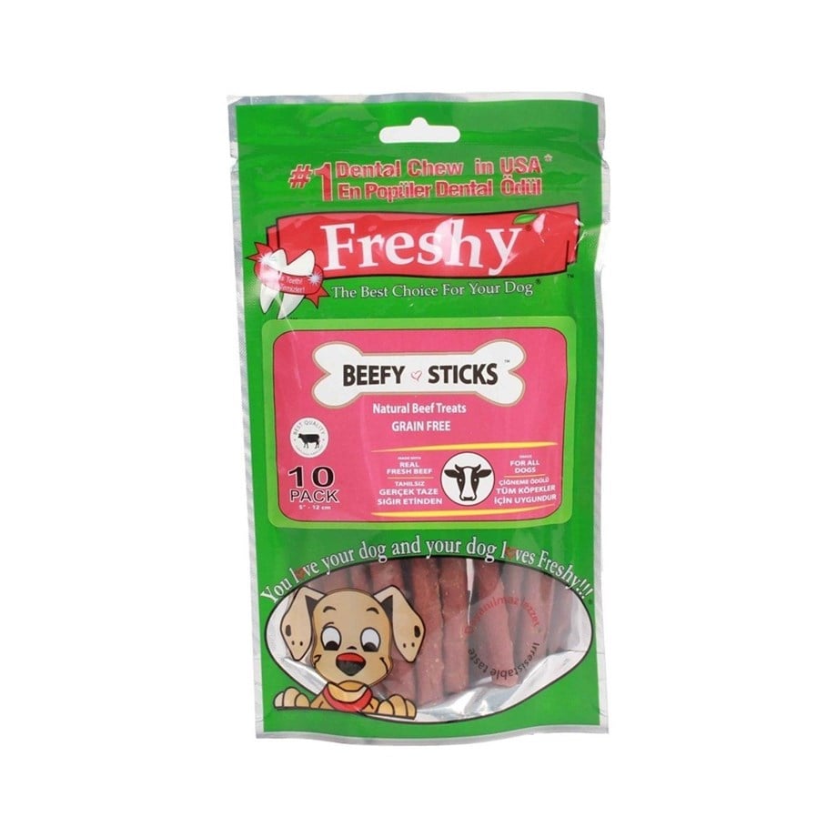 Freshy Beefy Sticks Gerçek Sığır Etli Köpek Ödül Çubuğu 10'lu 100 Gr