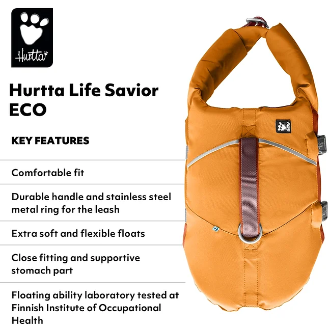 Hurtta Life Savior ECO Köpek Can Yeleği Turuncu