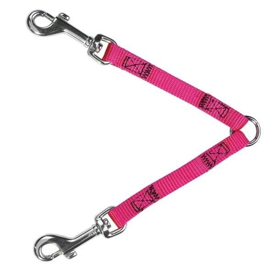 İkili Köpek Gezdirme Tasması Pembe