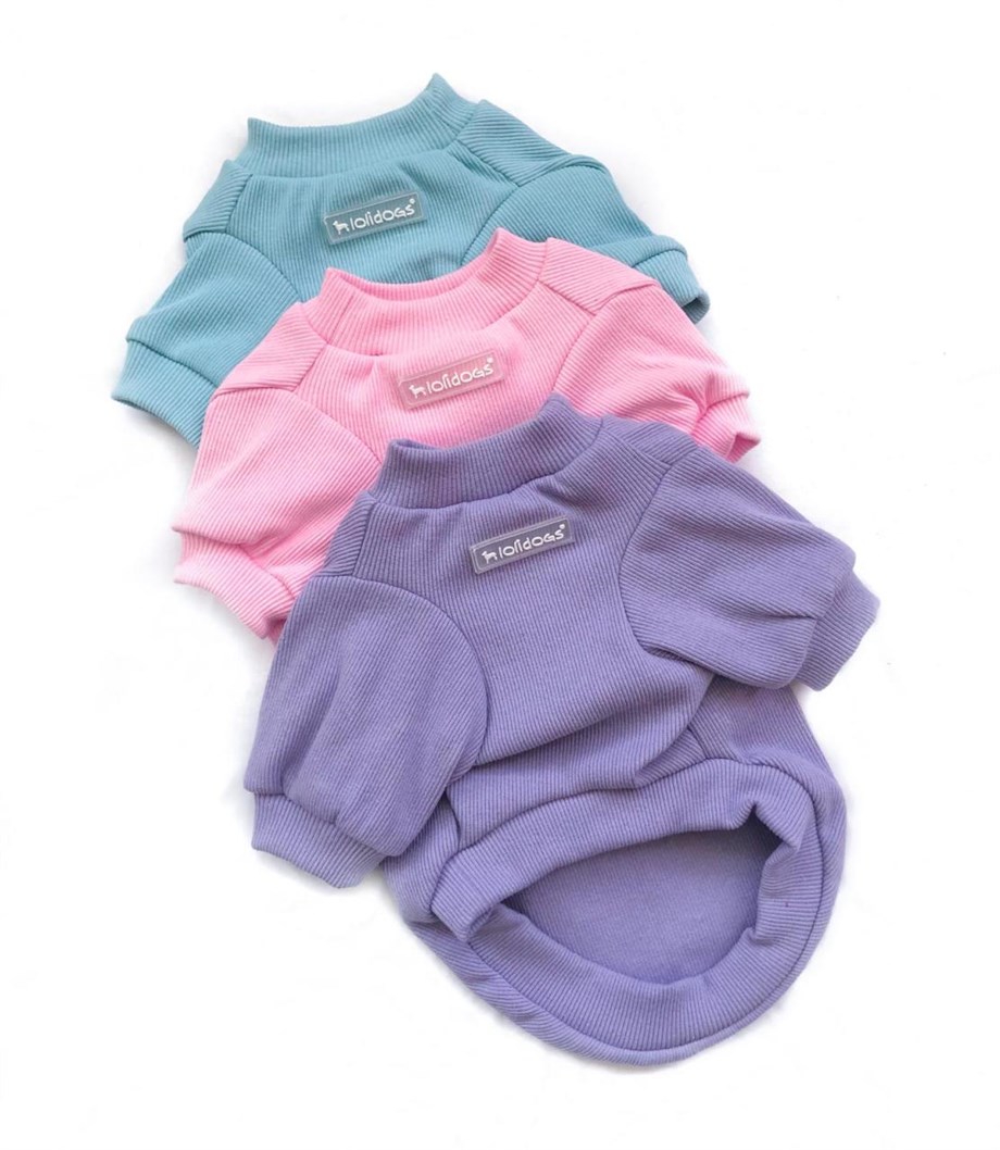 Lolidogs Basic - Kaşkorse Pastel Seri Köpek Sweatshirtü Pembe