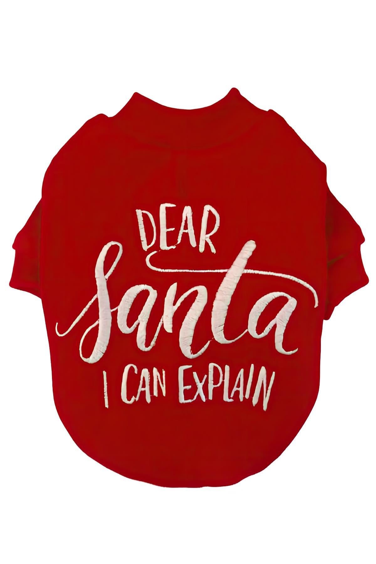 Lolidogs Dear Santa I Can Explain Köpek Basic Sweatshirt Kırmızı