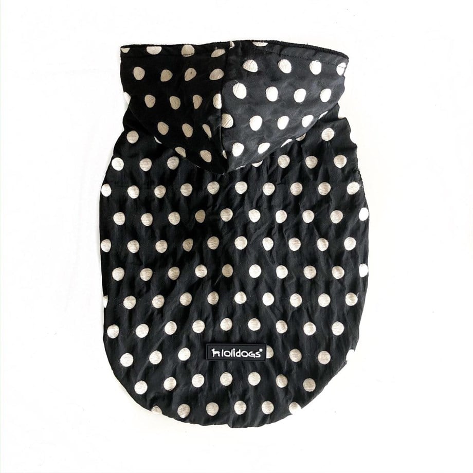 Lolidogs Dots Puantiyeli Köpek Montu Siyah
