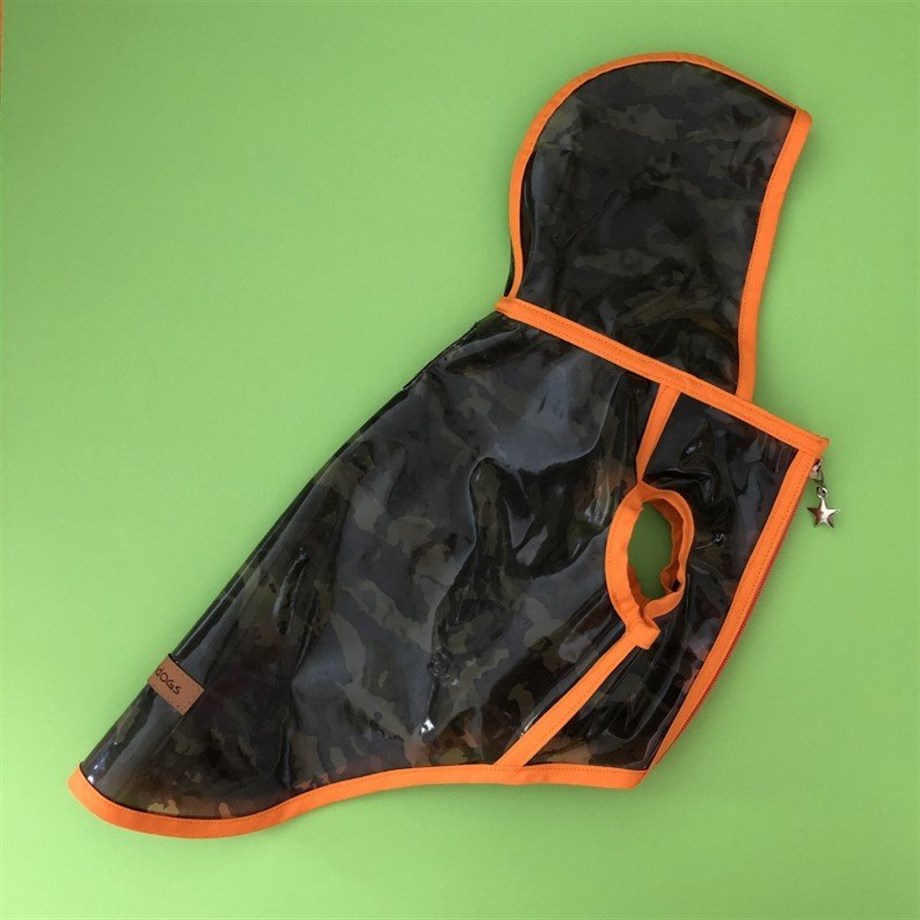 Lolidogs Kamuflaj Desenli Şeffaf Köpek Yağmuruk