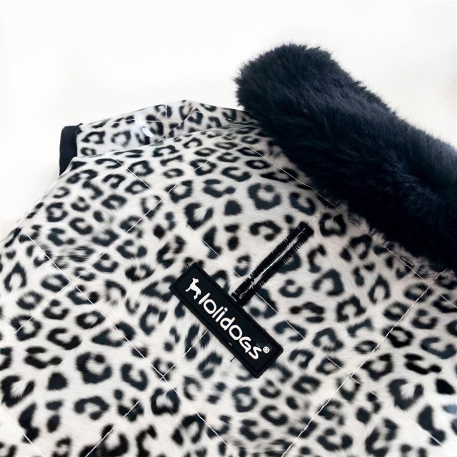 Lolidogs Leopar Desenli içi Peluş Rugan Köpek Montu