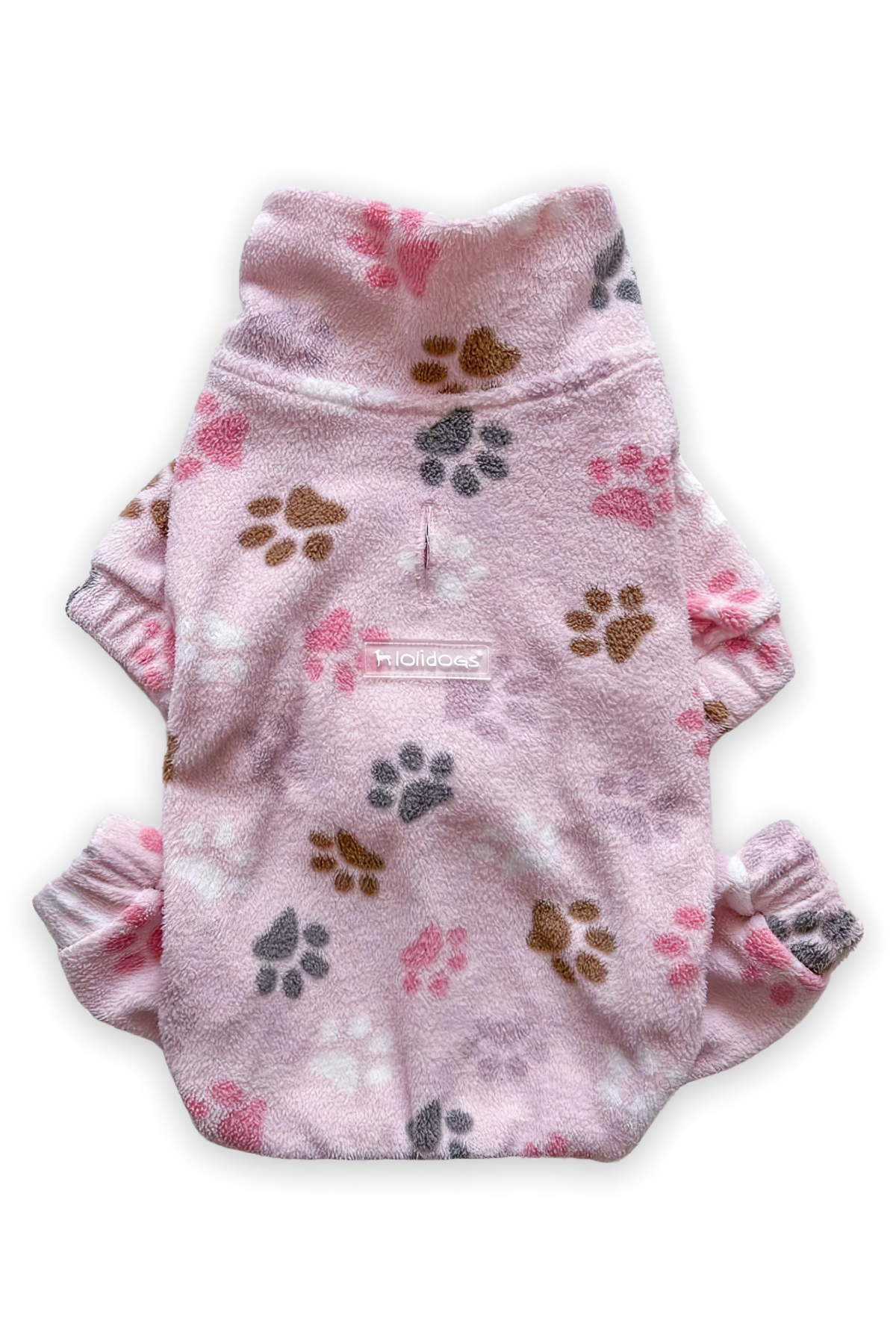 Lolidogs Paw Print Polar Köpek Tulumu Pembe