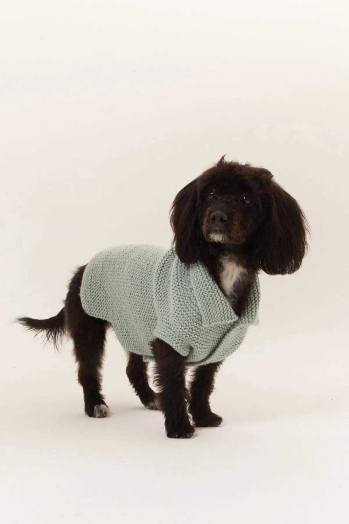 Lorico Örgü Yün Ceket Su Yeşili