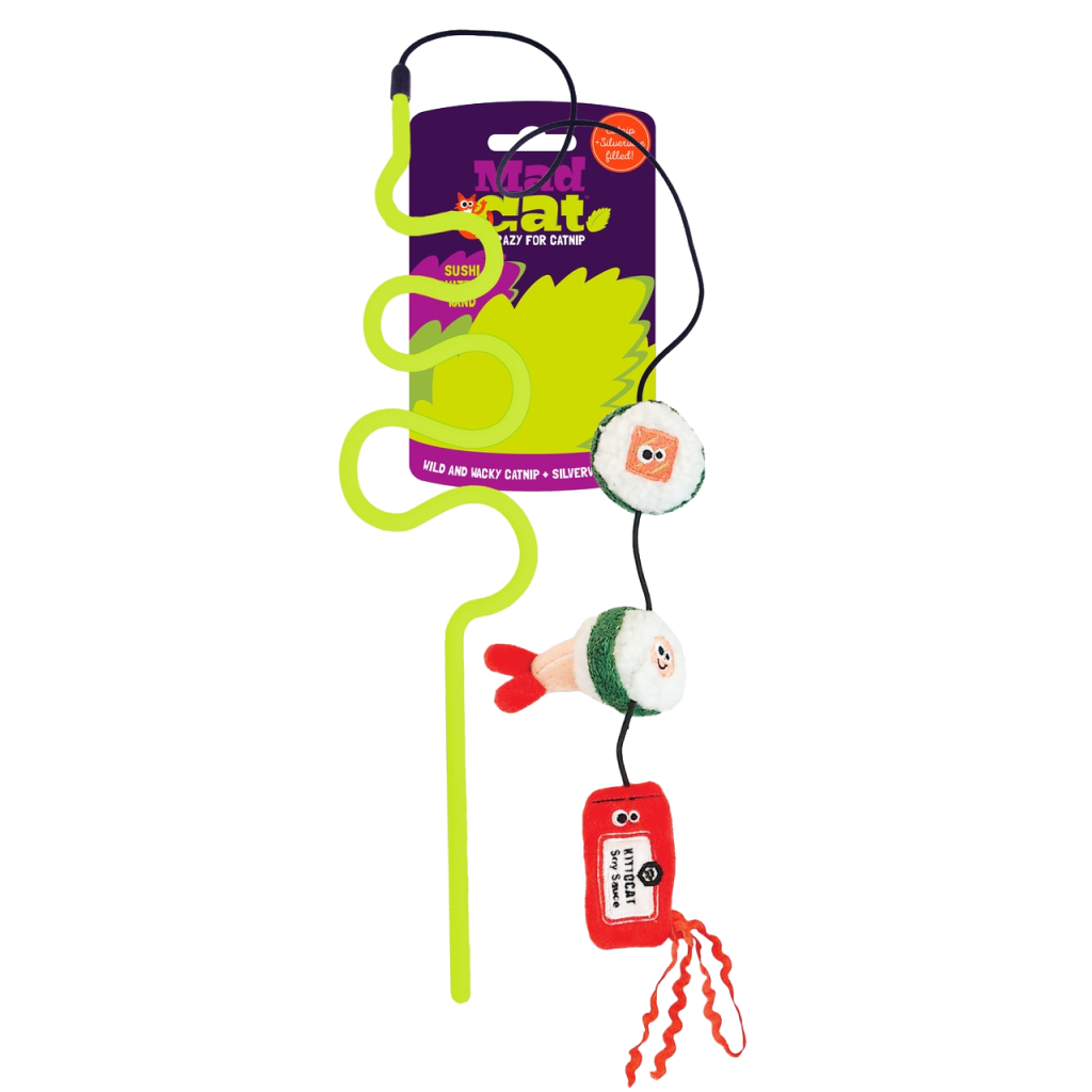Mad Cat Sushi Swatter Kedi Otlu ve Matatabili Oyuncaklı Kedi Oltası