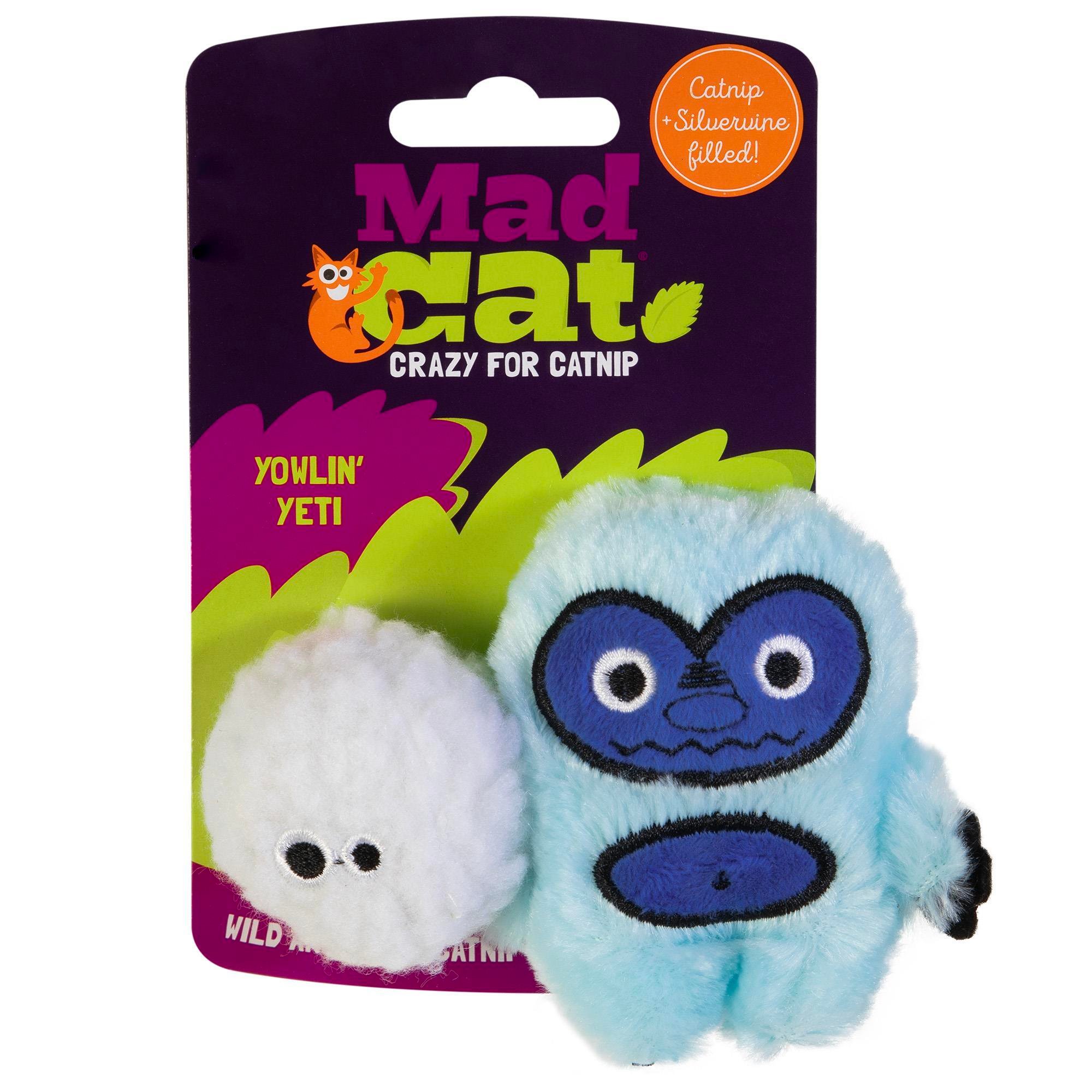 Mad Cat Yowlin Yeti Kedi Otlu ve Matatabili 2'li Kedi Oyuncağı