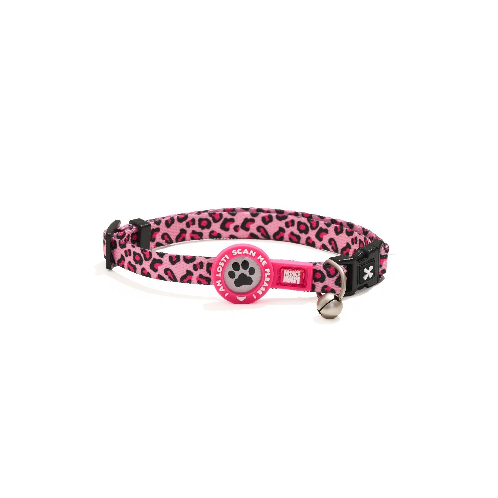 Max & Molly Leopard Pink II Smart ID Kedi Boyun Tasması