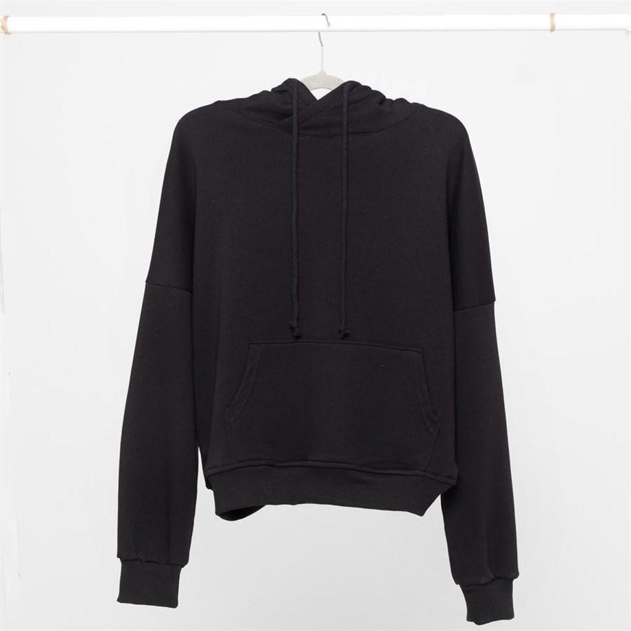 Mons Bons Cozy Oversize Siyah Hoodie