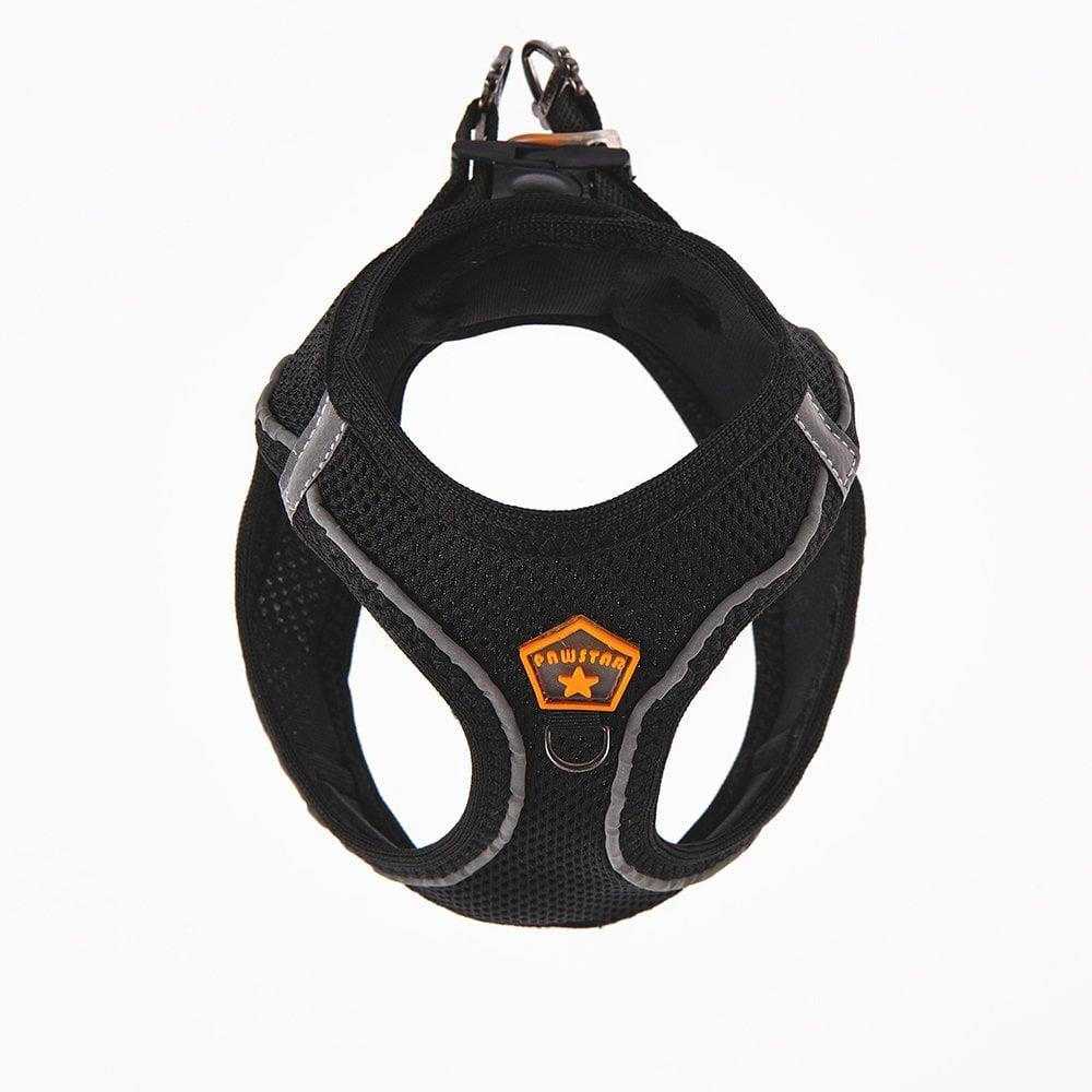 PawStar  Black - Siyah Airmesh Köpek Göğüs Tasması