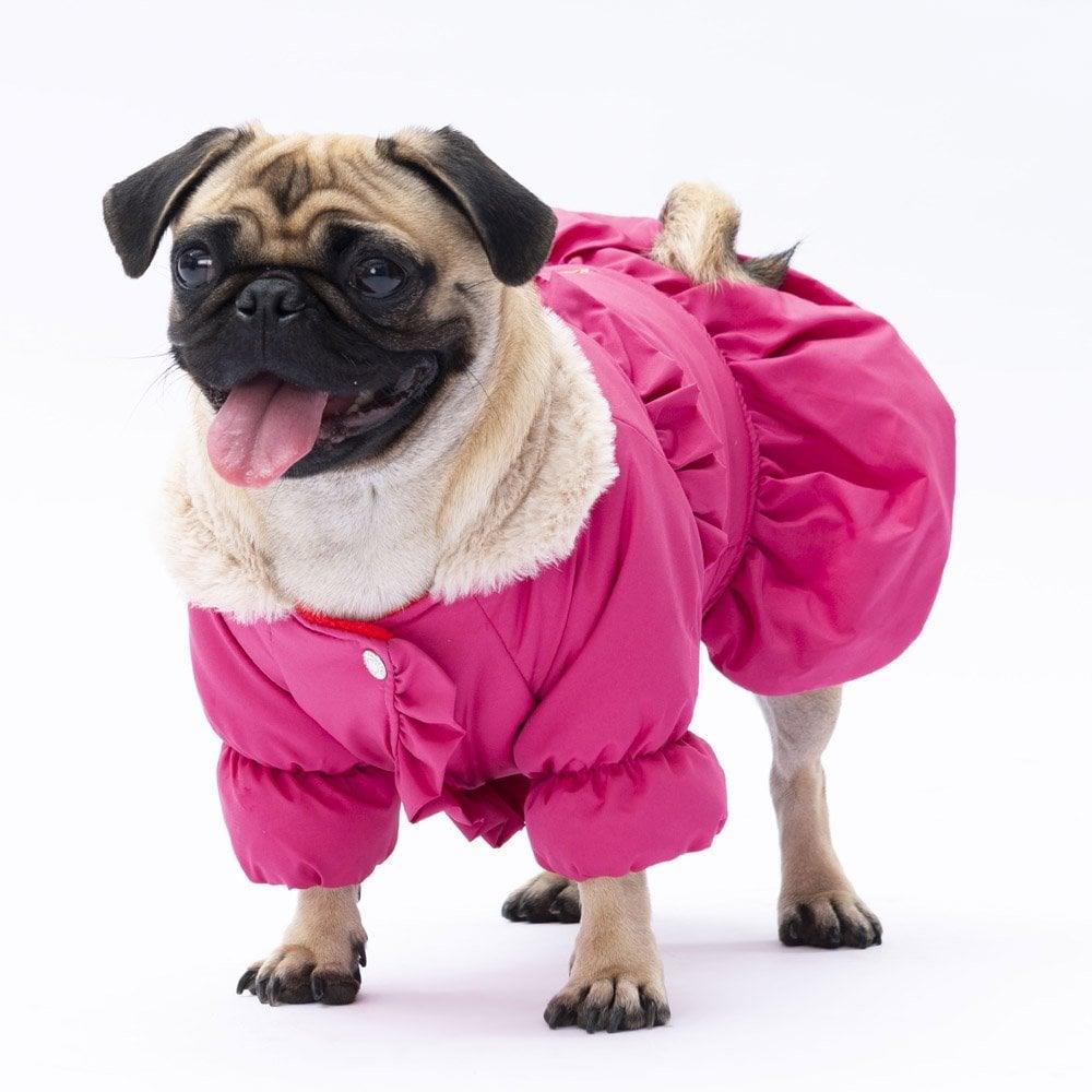 PawStar  Fuşya Elizabeth Yağmurluk Küçük ve Orta Irk