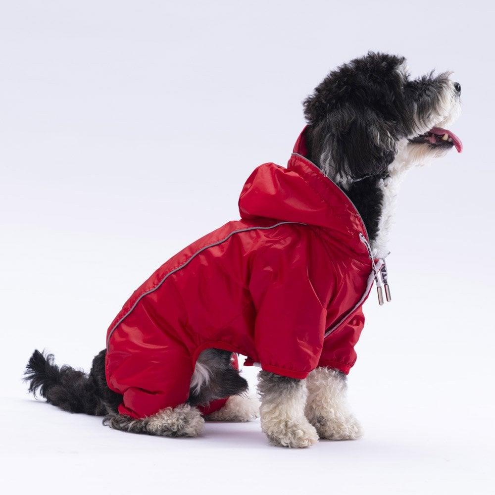 PawStar  Kırmızı Muson Tulum Yağmurluk Küçük ve Orta Irk