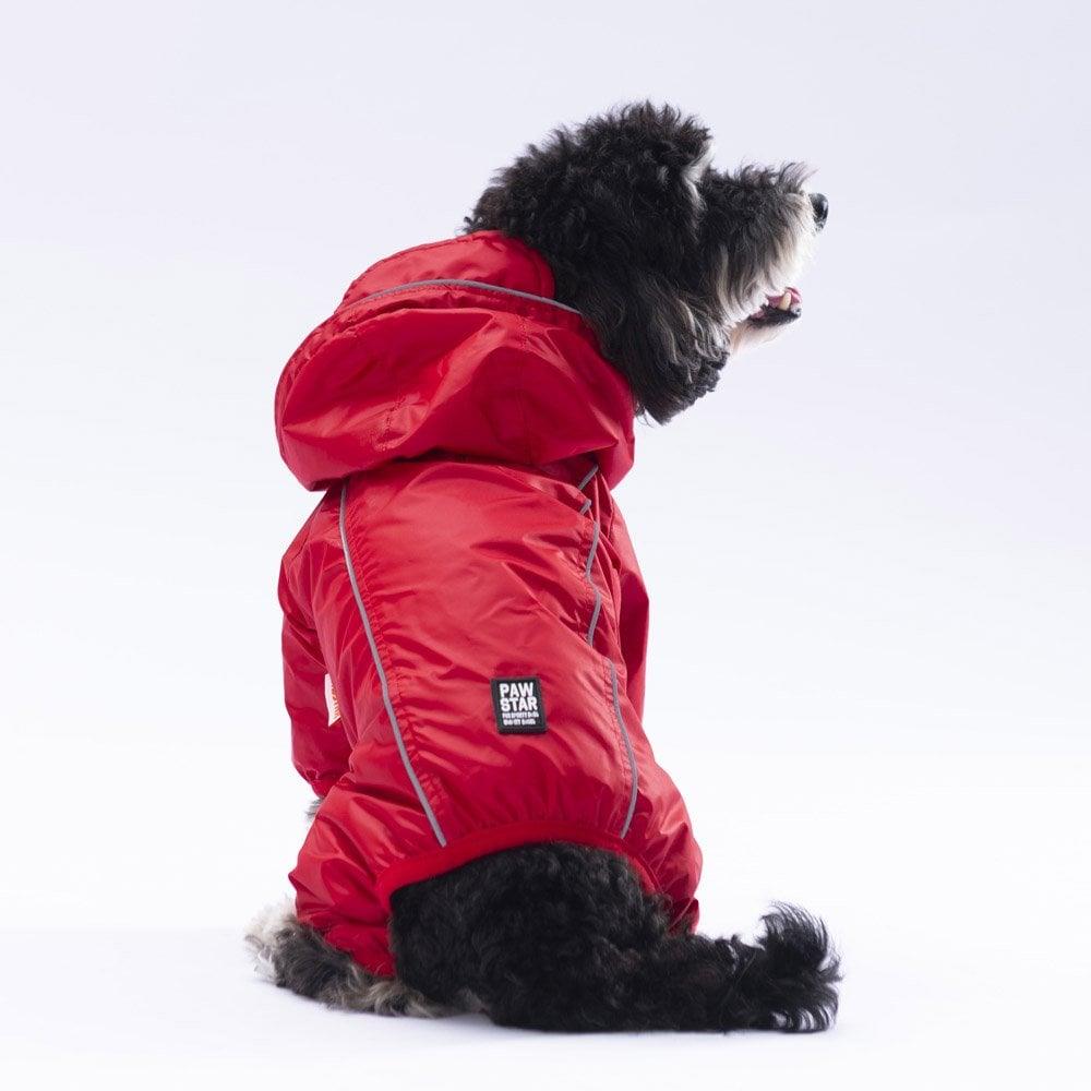 PawStar  Kırmızı Muson Tulum Yağmurluk Küçük ve Orta Irk
