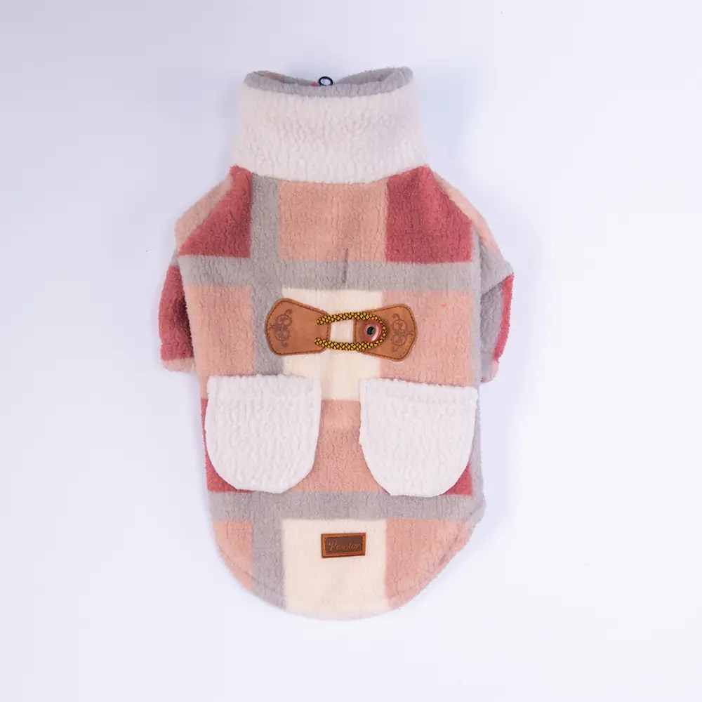PawStar 25215-Pembe Chicago Checks Ceket