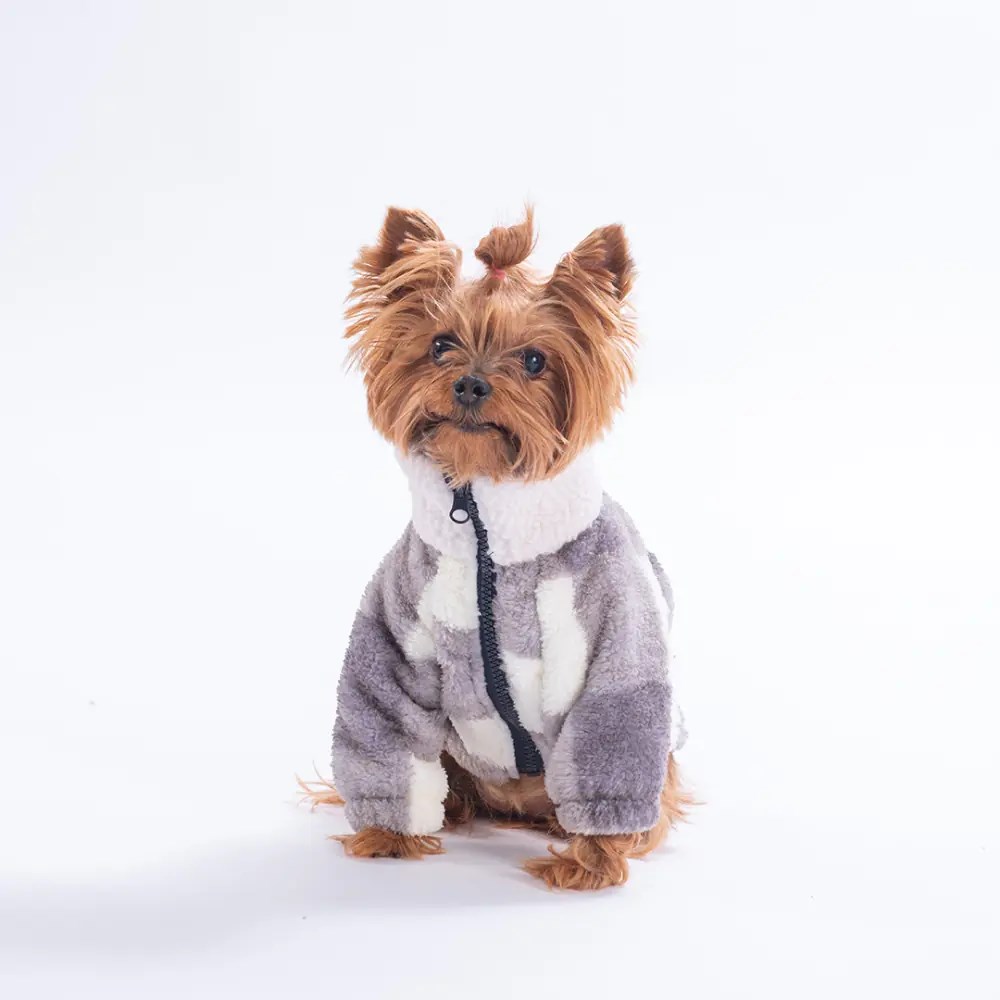 PawStar 25217-Gri Chicago Checks Ceket
