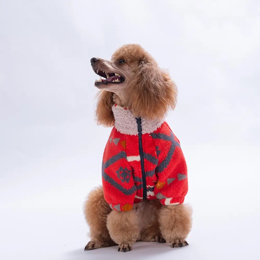 PawStar 25218-Kırmızı Chicago Ethnic Weave Ceket