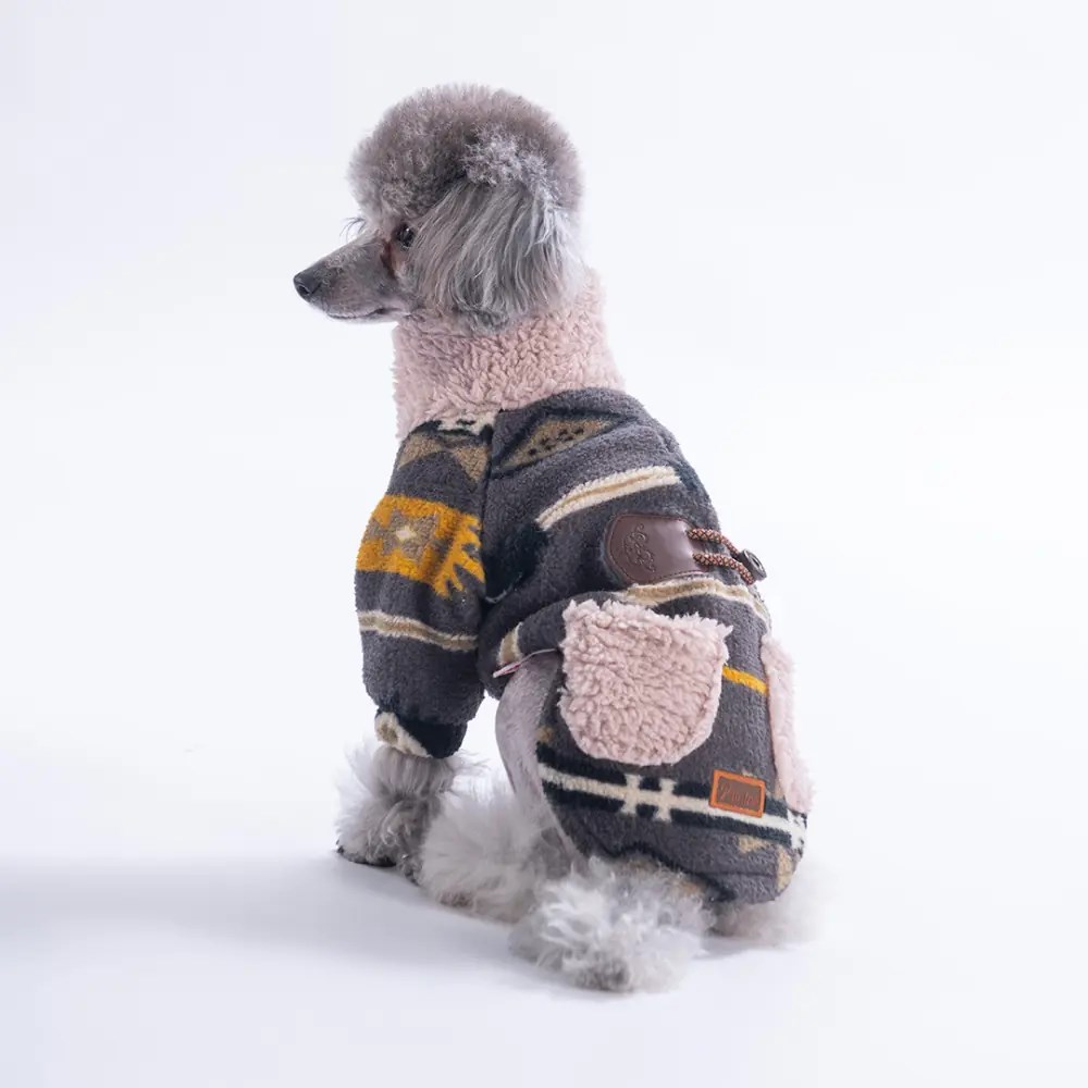 PawStar 25221-Sarı Chicago Ethnic Weave Ceket