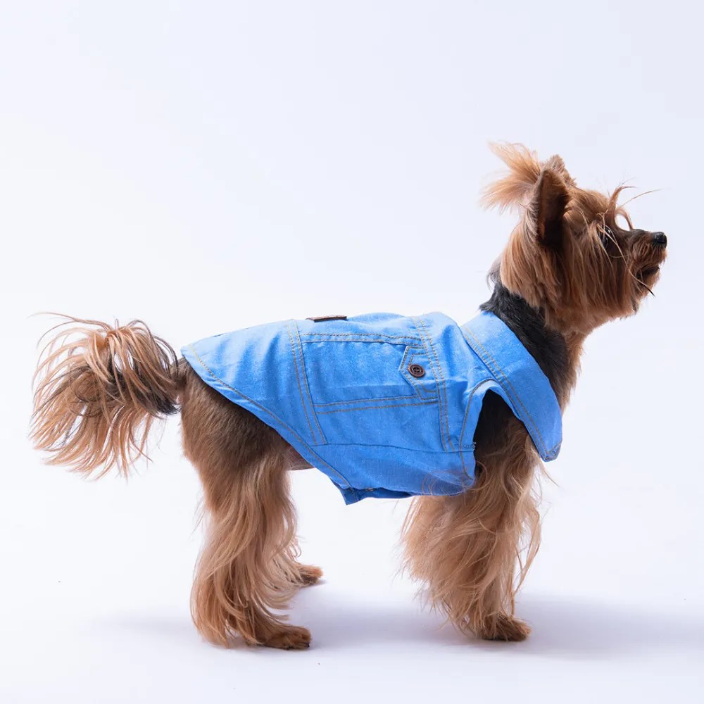 PawStar 25408 Açık Mavi Denim Look Gömlek