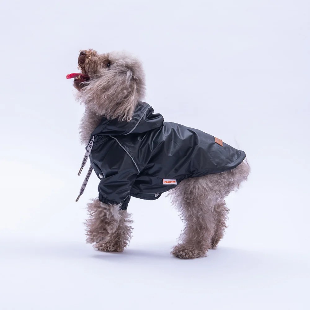 PawStar 25503 Siyah Pluvia Yağmurluk Küçük ve Orta Irk