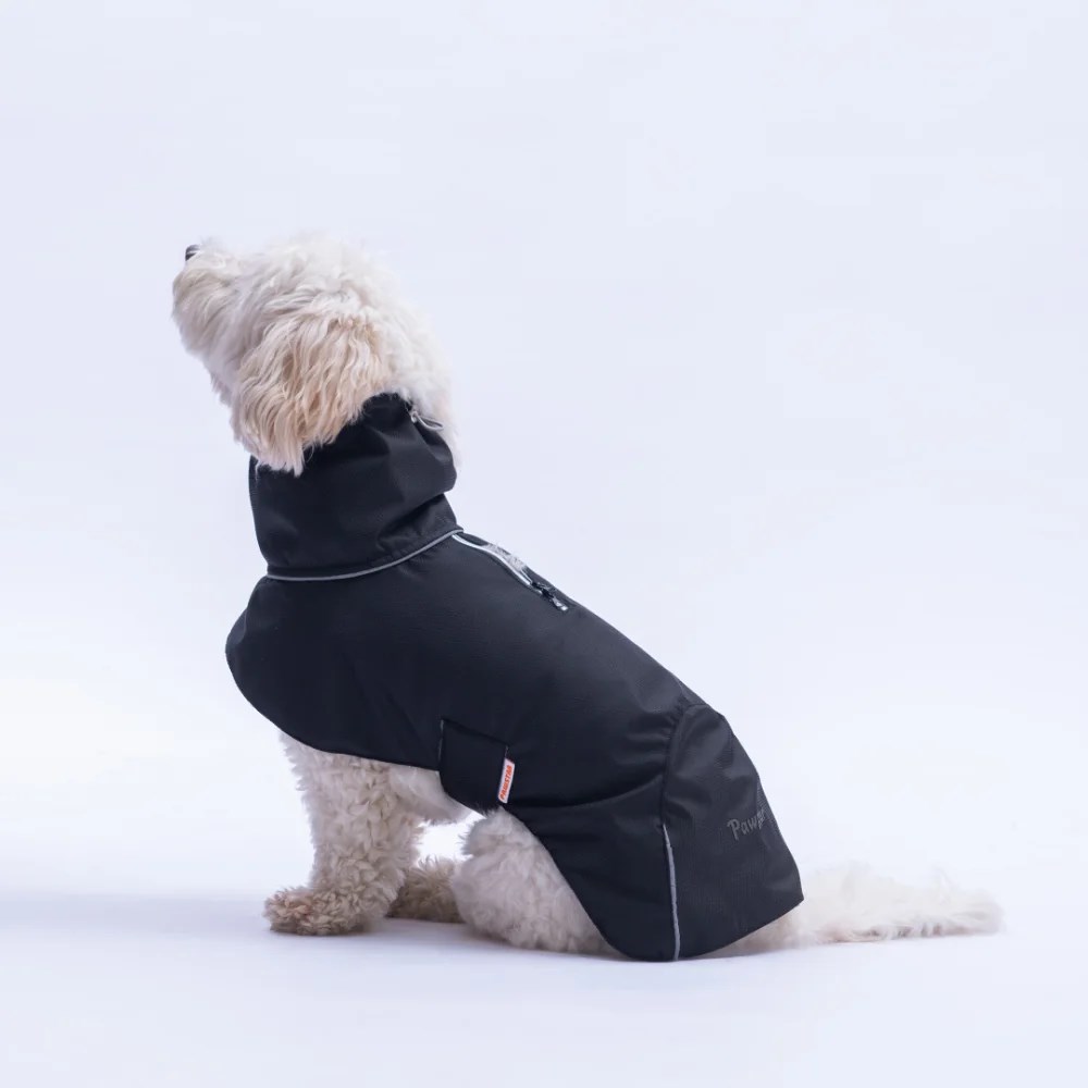 PawStar 25522 Siyah Colombia Prime Polarlı Yağmurluk (Orta-Büyük Irklar)