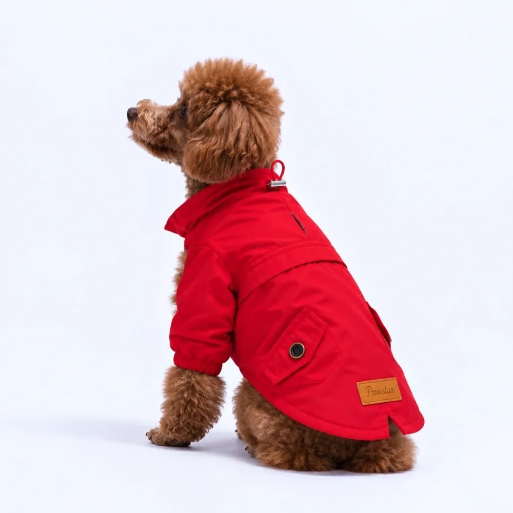 PawStar 26504 Kırmızı Glasgow Storm Yağmurluk Küçük ve Orta Irk