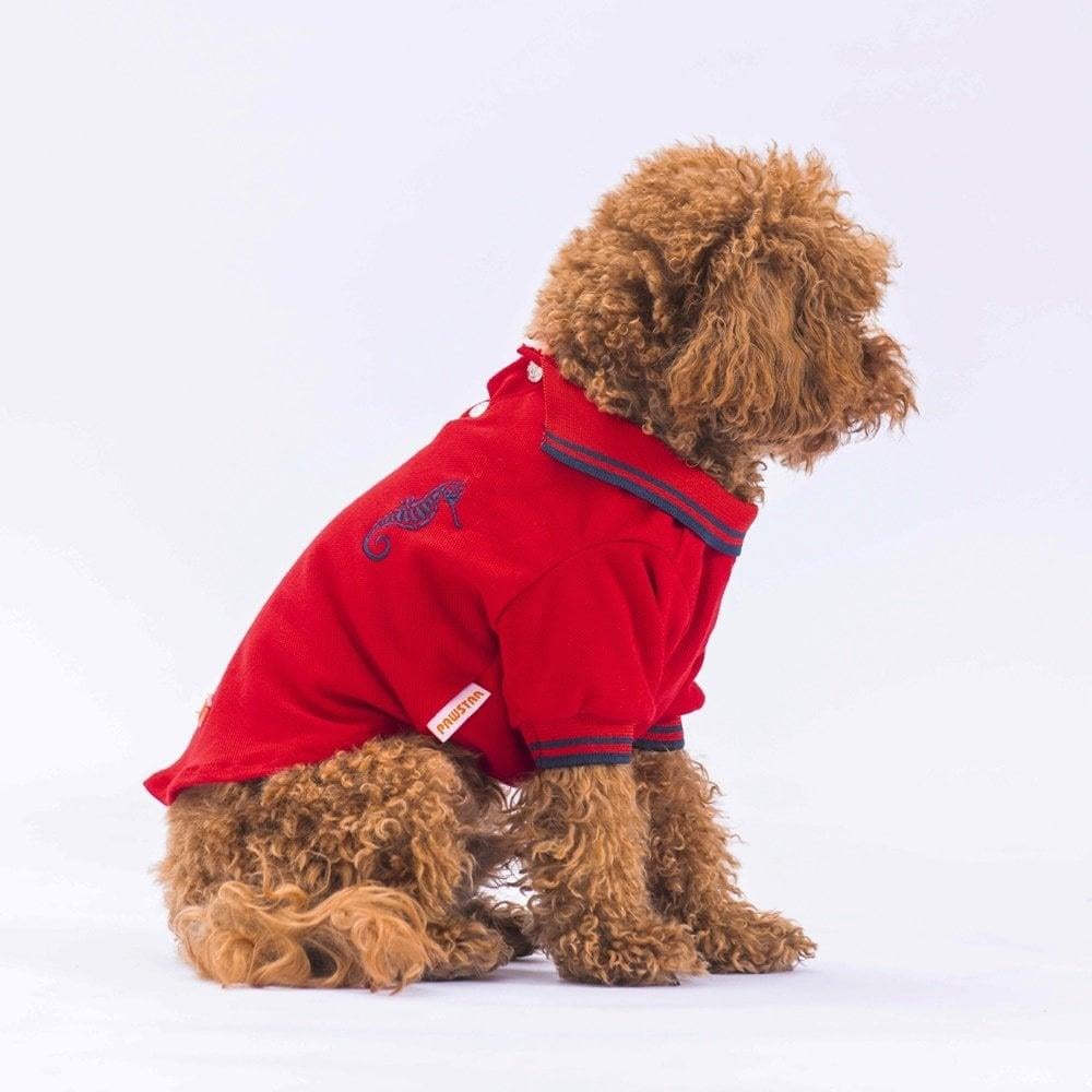 PawStar Kırmızı Marine Polo Yaka T-Shirt