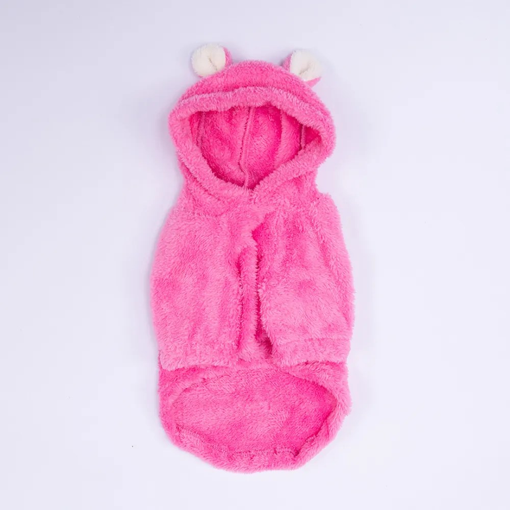 PawStar Pembe Lucca Teddy Hoodie Küçük ve Orta Irk