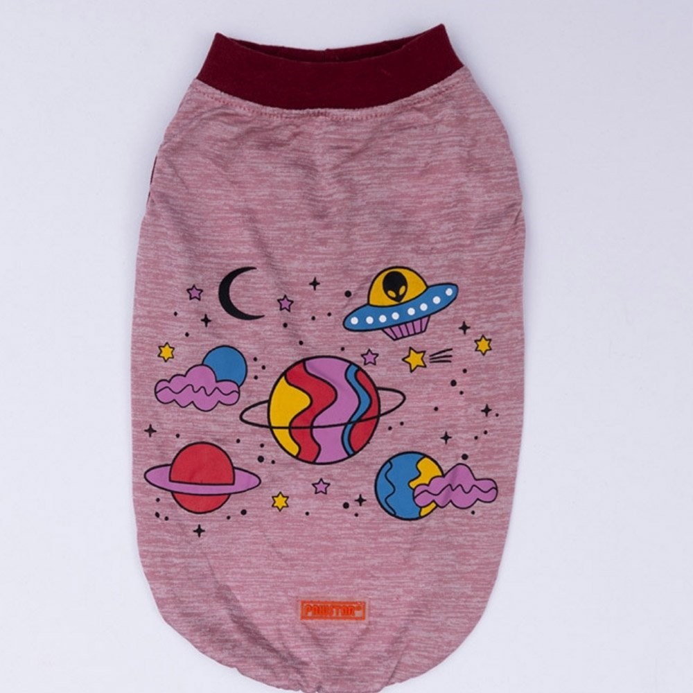 PawStar Pembe Space Time T-Shirt Küçük Irk